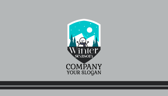 Jolly Snowman Winter Business Card