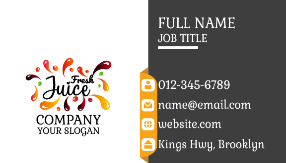 Juice Drops Business Card
