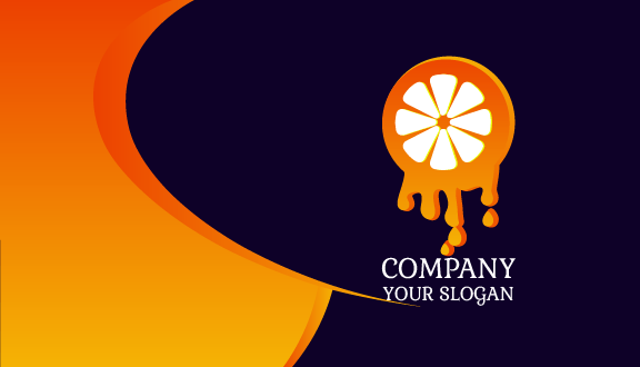 Juicy Droplets Orange Business Card