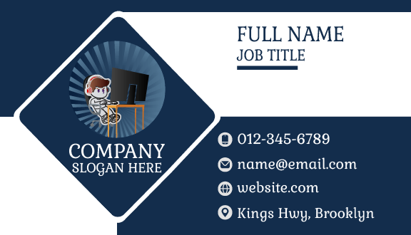 Kids Computer Gaming Business Card