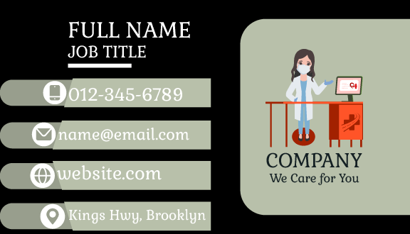 Lady Doctor Pharmacy Business Card