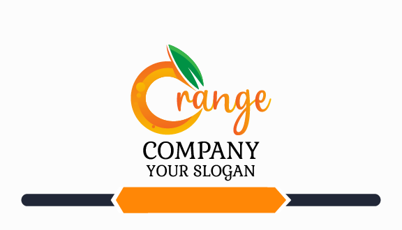 Leafy Ring Orange Business Card