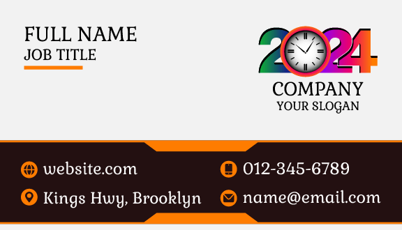 Leap Year Clock Business Card