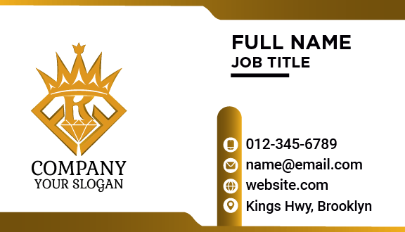 Letter R Crown Business Card