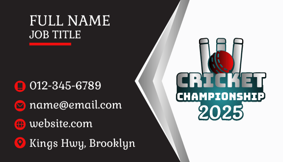 Light Gray Cricket Business Card