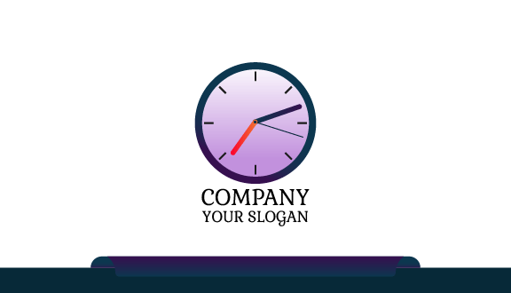 Lilac Clock Business Card