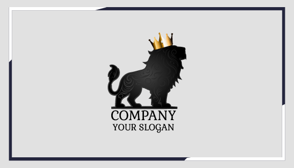 Lion Statue Crown Business Card