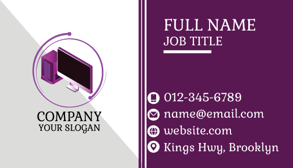 Loading Icon Computer Business Card