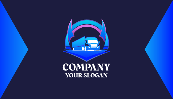 Logistics Blue Truck Business Card
