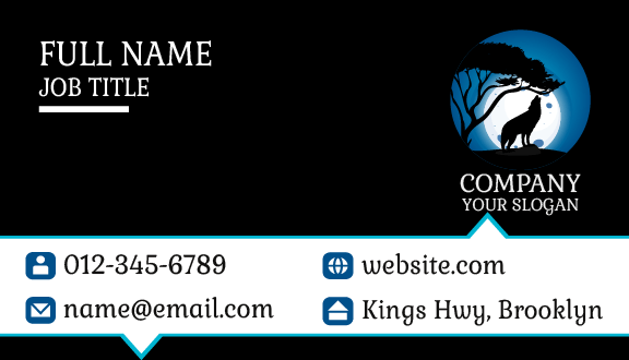 Lone Wolf Howling Business Card