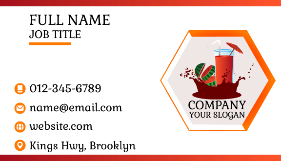 Lounge Bar Juice Business Card