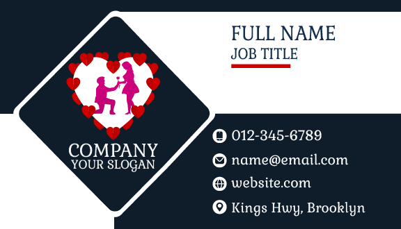 Love Declaration Dating Business Card