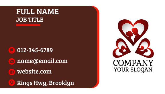 Lovely Heart Dating Business Card