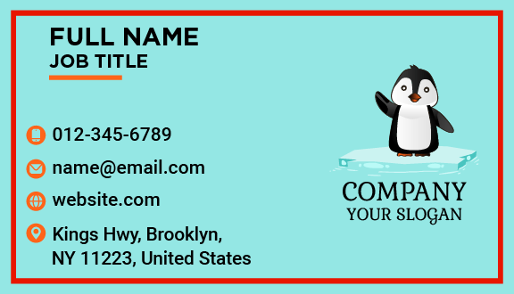 Lovely Penguin Bird Business Card