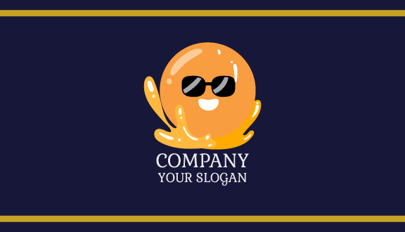 Lustrous Splash Orange Business Card