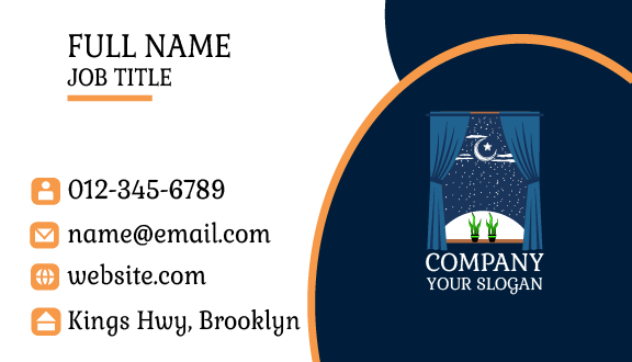 Lustrous Star Moon Business Card