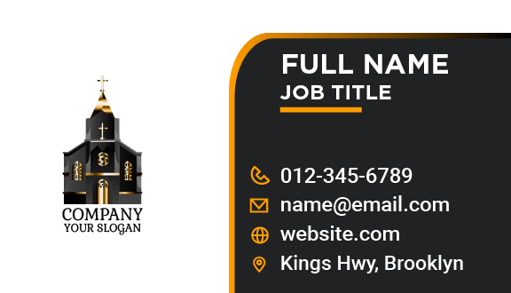Luxurious Tranquil Church Business Card