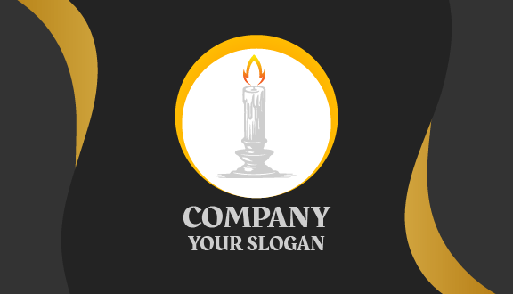 Luxury White Candle Business Card