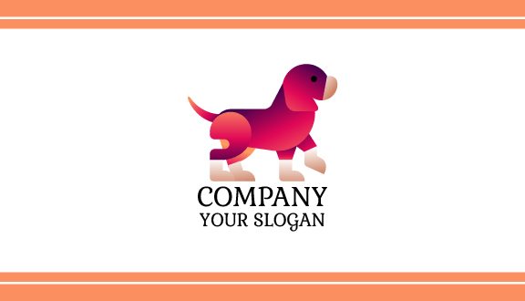 Magenta Small Dog Business Card