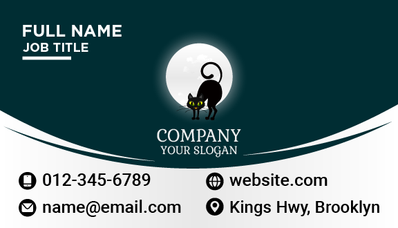 Magician Cat Moon Business Card
