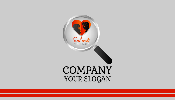 Magnifying Glass Dating Business Card