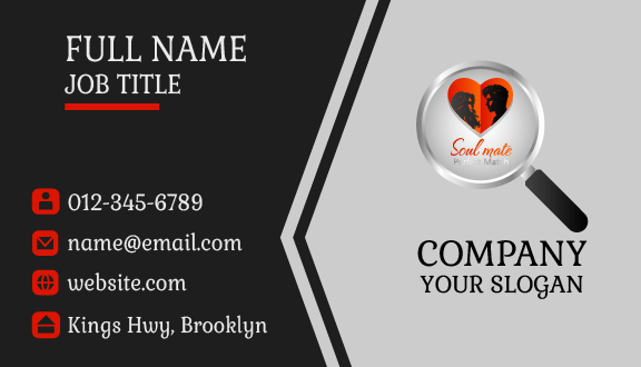 Magnifying Glass Dating Business Card