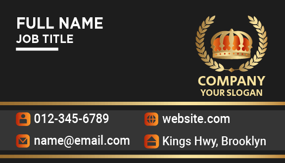 Majestic Leafy Crown Business Card