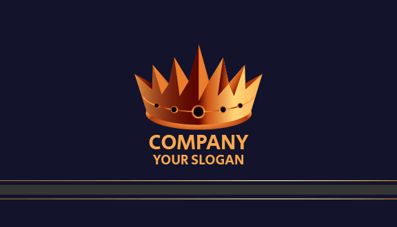 Majestic Spikes Crown Business Card