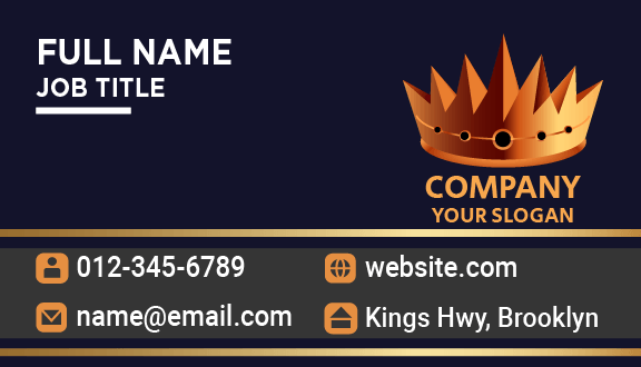 Majestic Spikes Crown Business Card