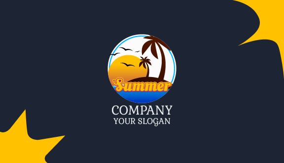 Maroon Tree Summer Business Card