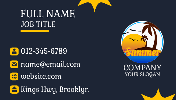 Maroon Tree Summer Business Card