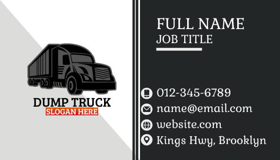 Matte Finished Truck Business Card