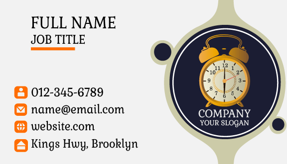 Matte Table Clock Business Card
