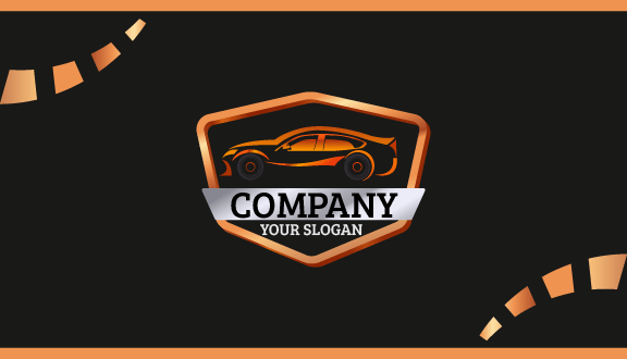 Metallic Bronze Car Business Card