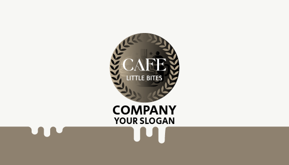 Metallic Charm Cafe Business Card