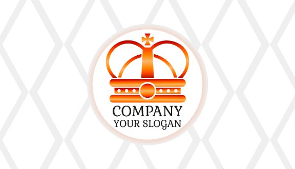 Metallic Crown Cross Business Card