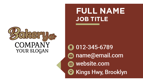 Minimalist Bakery Text Business Card