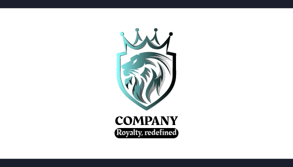 Minimalist Shield Crown Business Card