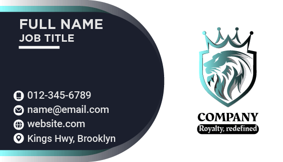 Minimalist Shield Crown Business Card