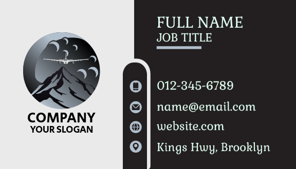 Mountain Outing Moon Business Card