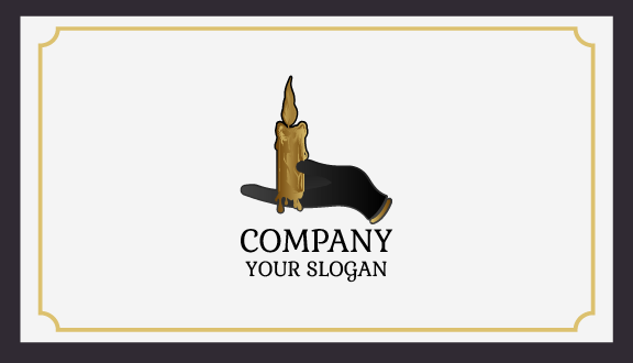 Mud Brown Candle Business Card