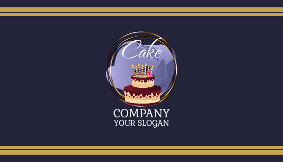 Multi Candles Cake Business Card