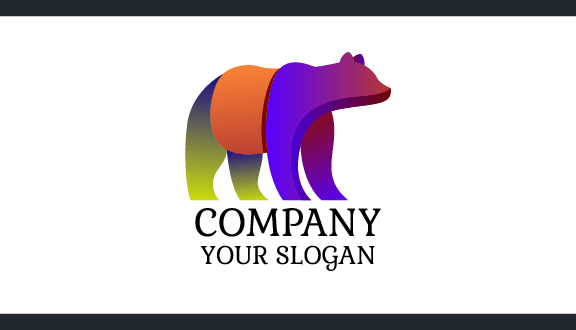 Multi Shade Bear Business Card