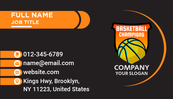 Mustard Basketball Business Card