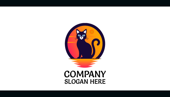 Mysterious Blue Cat Business Card