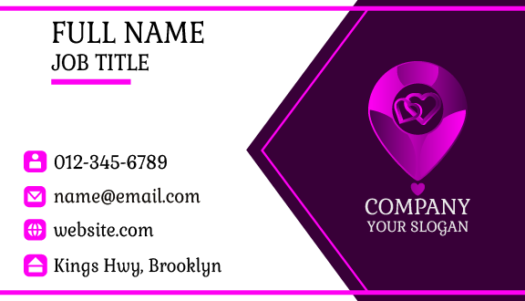 Navigation Sign Dating Business Card