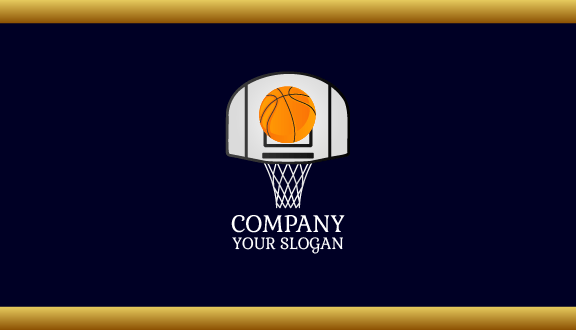 Navy Blue Basketball Business Card