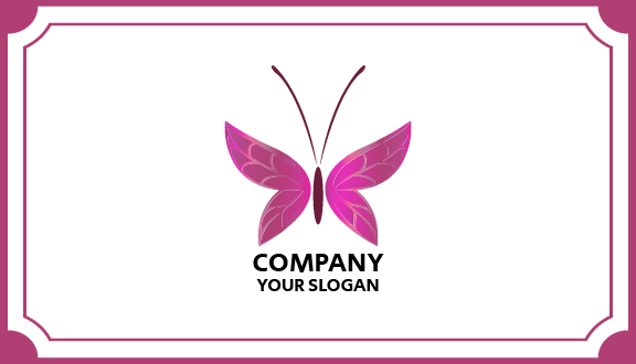 Net Wing Butterfly Business Card