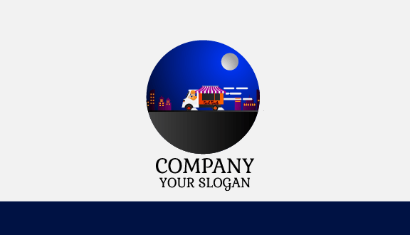 Nighttime Food Truck Business Card