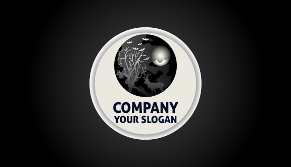 Nocturnal Reindeer Moon Business Card